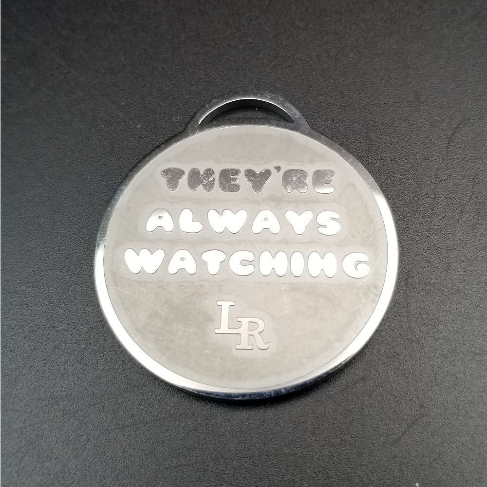 They're always watching weird core silver amulet necklace pendant. P115